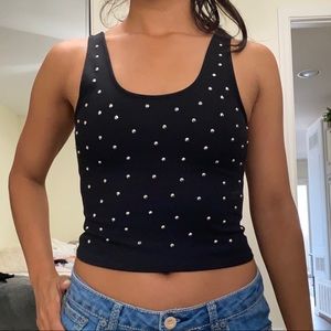 Sparkle & Fade studded tank top